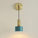 Modern brass wall lamp living room minimalist cylindrical sconce