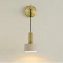 Modern brass wall lamp living room minimalist cylindrical sconce