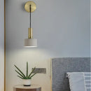 Modern brass wall lamp living room minimalist cylindrical sconce