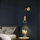 Modern brass wall lamp living room minimalist cylindrical sconce