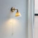 DecorBites™ Copper Arm Wall Lamp with Pull Chain Switch, Nordic Modern Design