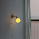 DecorBites™ Copper Arm Wall Lamp with Pull Chain Switch, Nordic Modern Design