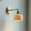 DecorBites™ Copper Arm Wall Lamp with Pull Chain Switch, Nordic Modern Design
