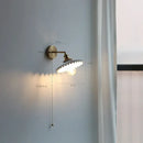 DecorBites™ Copper Arm Wall Lamp with Pull Chain Switch, Nordic Modern Design