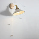 DecorBites™ Copper Arm Wall Lamp with Pull Chain Switch, Nordic Modern Design
