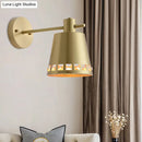 Modern brass wall mount light with clear crystal accent living room