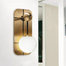 DecorBites™ Modern Opal Glass Ball Sconce with Brass Wall Mount - Elegant 1 Head Light Fixture
