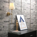 Modern brass wall sconce with white shade – dining room gold touch led