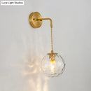 Modern brass water glass shade sconce – bedroom wall light e12 e14