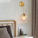 Modern brass water glass shade sconce – bedroom wall light e12 e14