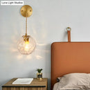 Modern brass water glass shade sconce – bedroom wall light e12 e14