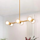 Modern brass white bubble island light kitchen chandelier