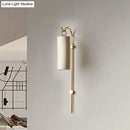 Modern brass & white wall sconce living room direct wired electric