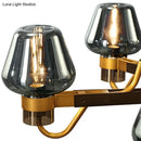 Modern bronze and brass smoke gray wall lamp porch light