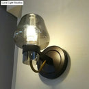 Modern bronze and brass smoke gray wall lamp porch light