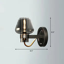 Modern bronze and brass smoke gray wall lamp porch light