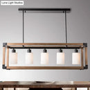 DecorBites™ Black Traditional Dining Room Island Pendant Light with Milky Glass Shades - 5-Light Hanging Lamp