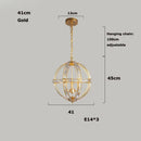 Modern bronze black chrome gold globe led chandelier living room