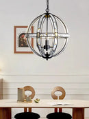 Modern bronze black chrome gold globe led chandelier living room
