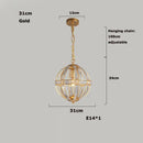 Modern bronze black chrome gold globe led chandelier living room