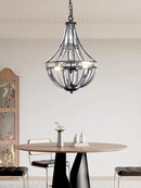 Modern bronze black chrome gold globe led chandelier living room