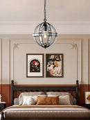 Modern bronze black chrome gold globe led chandelier living room