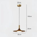 Modern bronze black walnut ufo pendant light dining room art lamp