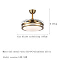 Modern bronze circular ceiling fan light living room reversible blades