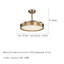 Modern bronze circular ceiling fan light living room reversible blades