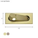 Modern bronze & coffee rectangular led wall lamp for bedroom