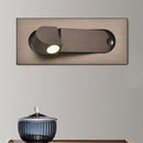 Modern bronze & coffee rectangular led wall lamp for bedroom