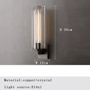 DecorBites™ Bronze Copper Crystal Wall Lamps Luxury Lighting Fixture for Aisle Bedside Decor.
