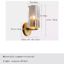 DecorBites™ Bronze Copper Crystal Sconce Wall Lamps for Living Room & Bedroom