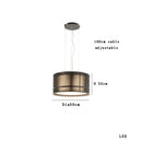Modern bronze designer fabric ceiling pendant light for dining room