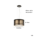 Modern bronze designer fabric ceiling pendant light for dining room