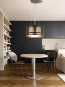 Modern bronze designer fabric ceiling pendant light for dining room