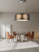 Modern bronze designer fabric ceiling pendant light for dining room