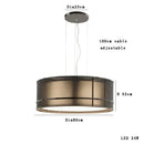 Modern bronze designer fabric ceiling pendant light for dining room