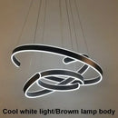 Modern bronze geometric ring pendant light fixture for dining room