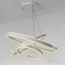 Modern bronze geometric ring pendant light fixture for dining room