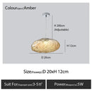 Modern bronze glass cloud chandelier staircase pendant lamp