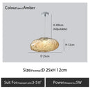 Modern bronze glass cloud chandelier staircase pendant lamp