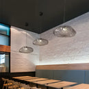 Modern bronze glass cloud chandelier staircase pendant lamp