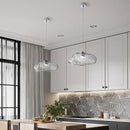 Modern bronze glass cloud chandelier staircase pendant lamp