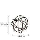 Modern bronze intertwined geometry sculpture marble base desk decoration office