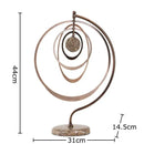 Modern bronze intertwined geometry sculpture marble base desk decoration office