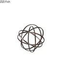 Modern bronze intertwined geometry sculpture marble base desk decoration office