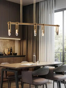 Modern bronze led crystal hanging lamp for living room