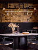 Modern bronze led crystal hanging lamp for living room