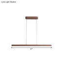 Modern bronze metal linear island pendant – kitchen warm white light